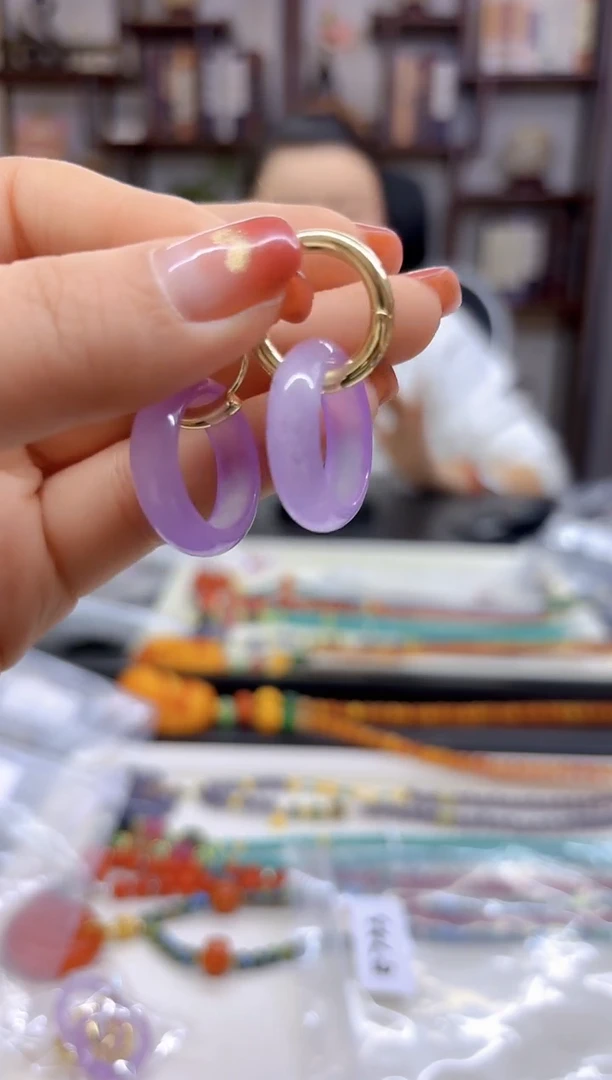 【闪购商品】翡翠耳饰未镶嵌耳扣E733