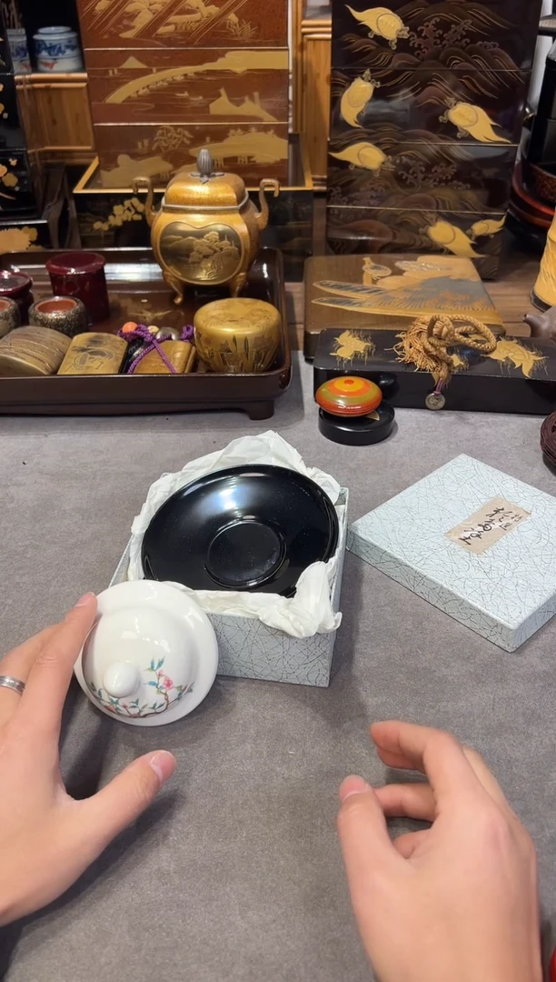 杯垫五片 大漆漆器大漆漆器