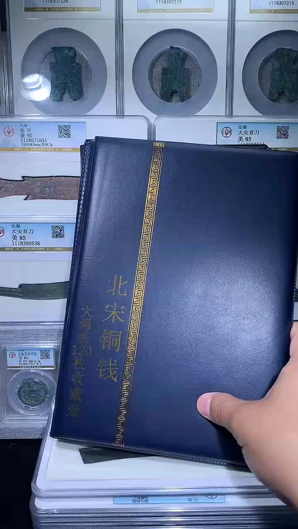 铜御泉收藏北宋大纲钱币册120枚