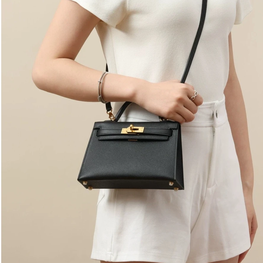 BVN二代凯莉小包22寸时尚潮流手提斜跨女包手工定制通勤简约小众