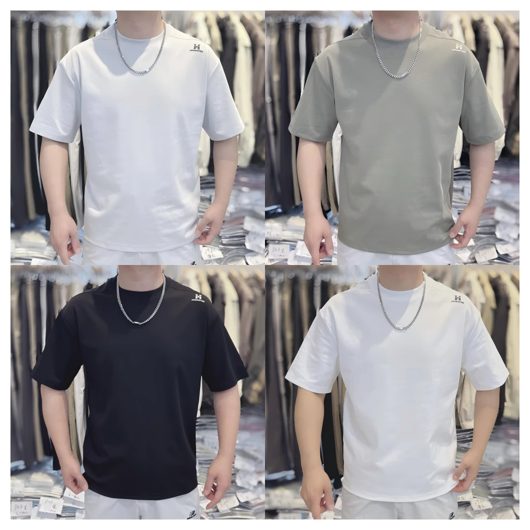 2025夏季字母百搭舒适宽松休闲圆领短袖732