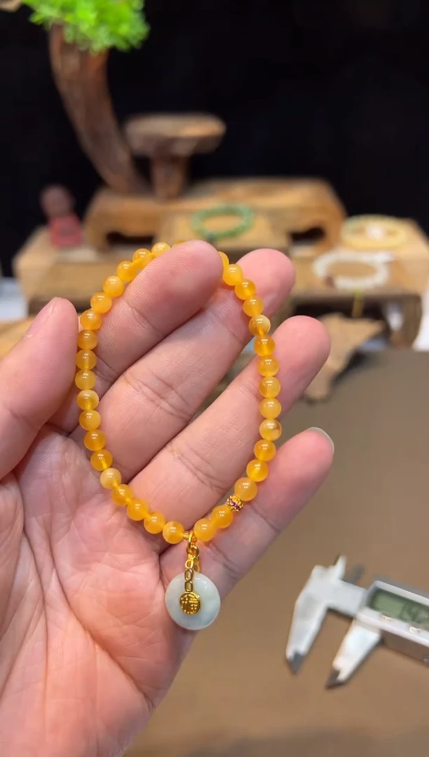 手链琥珀未镶嵌手饰@@E7028