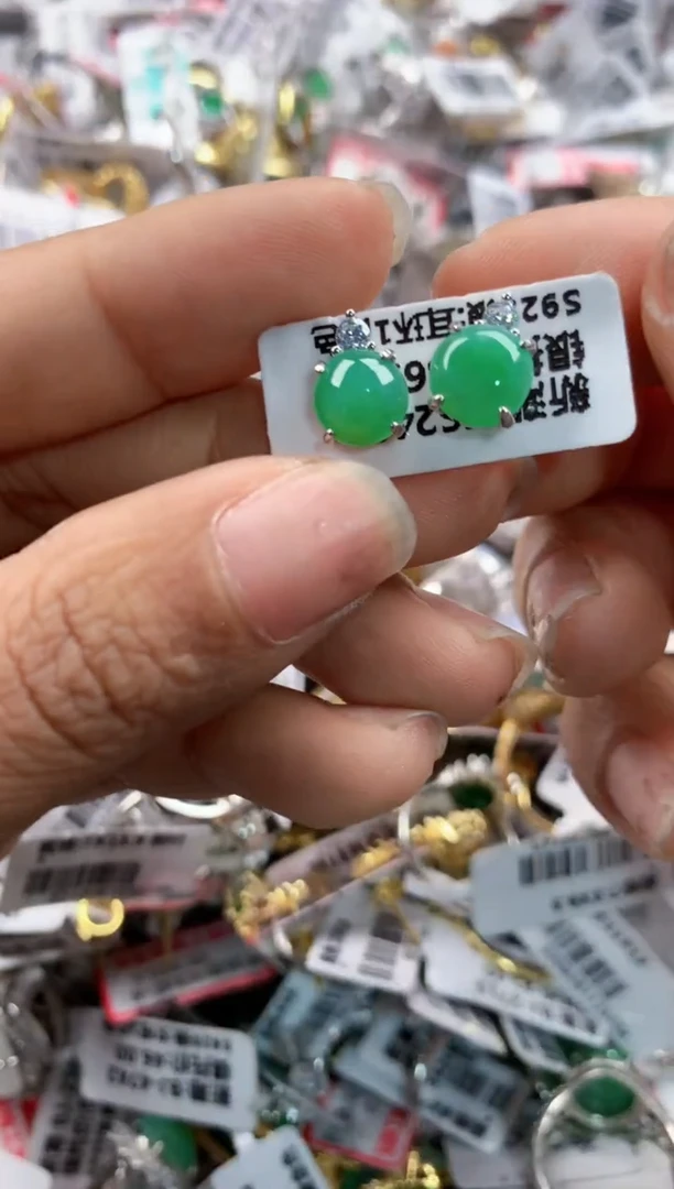 银S925镶嵌戒指翡翠888    91