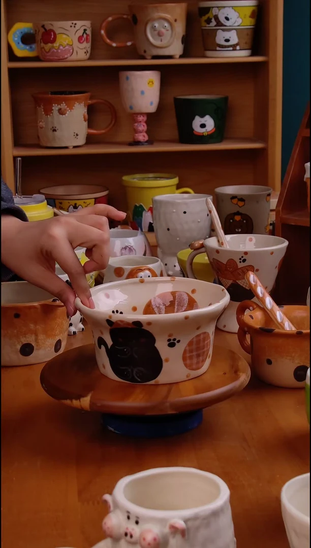 摆件陶景德镇手工陶瓷杯