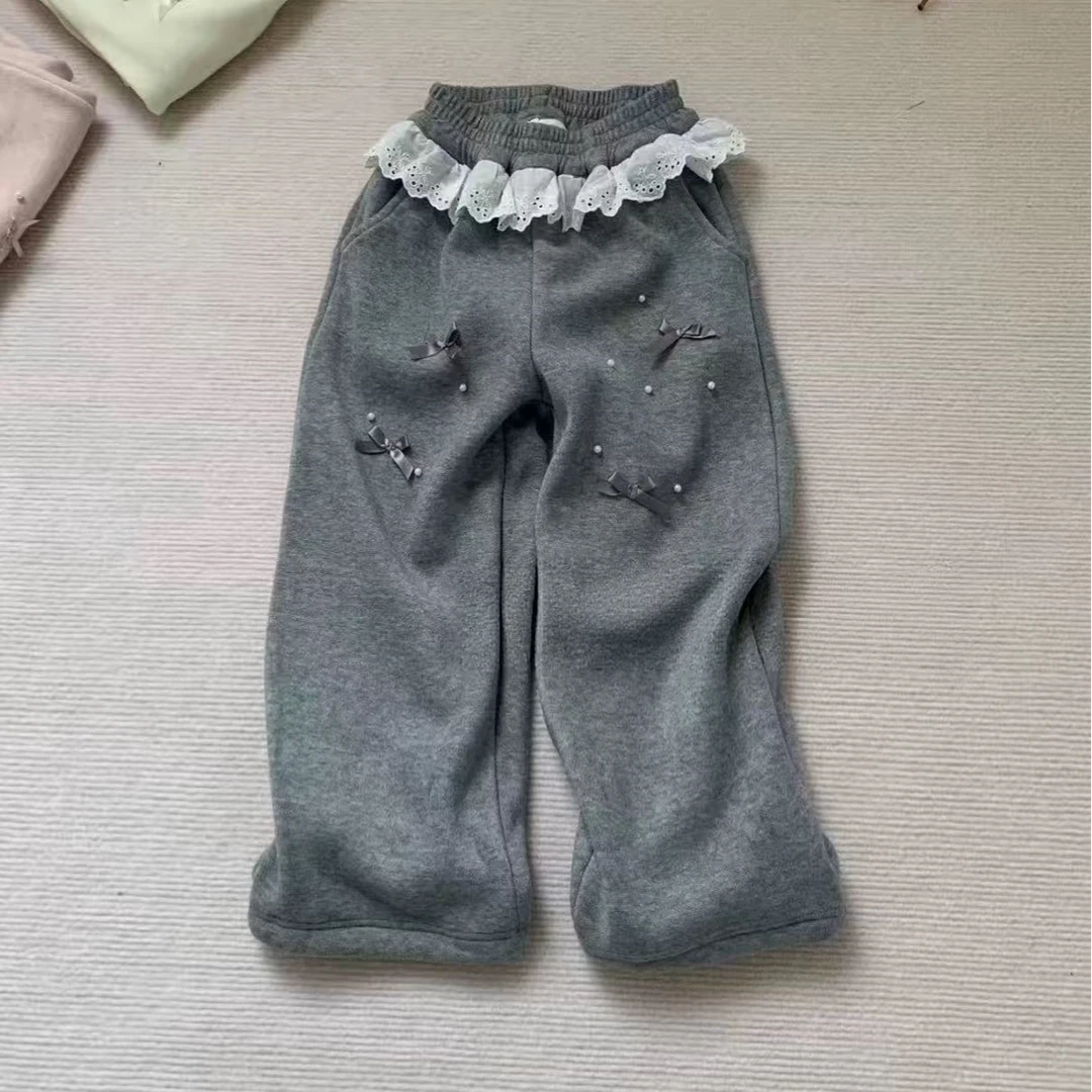 女童2025冬季新品中大童加厚韩版直筒宽松加绒秋冬255119百搭