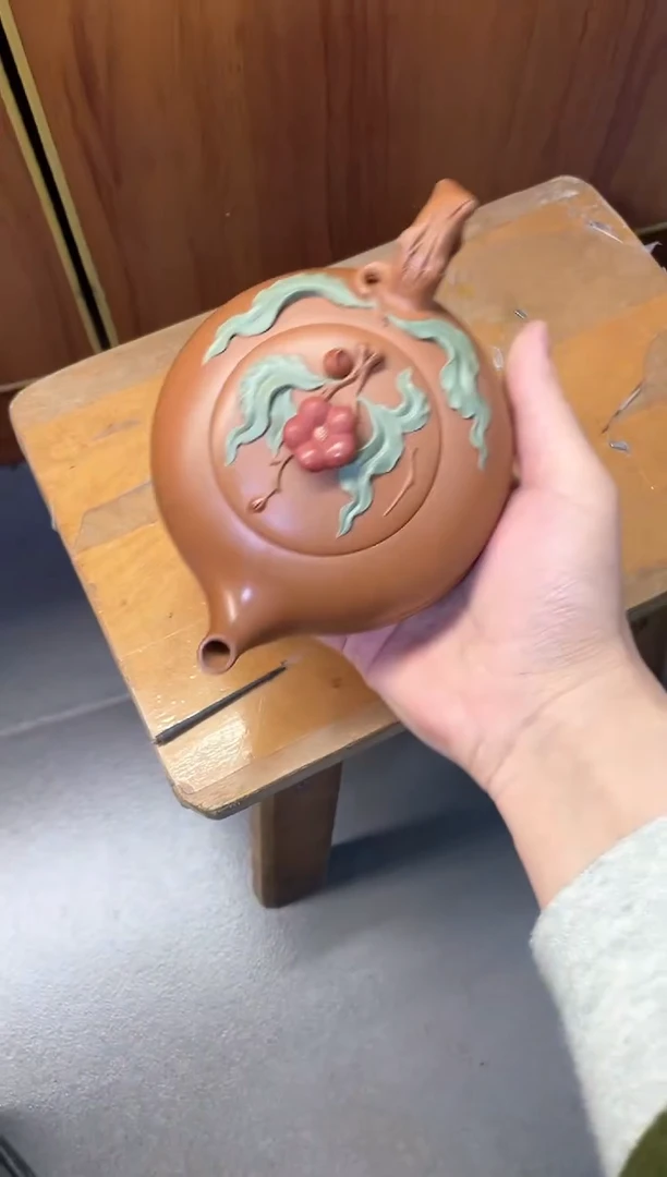 【闪购商品】紫砂茶壶苏老师底款桃子壶