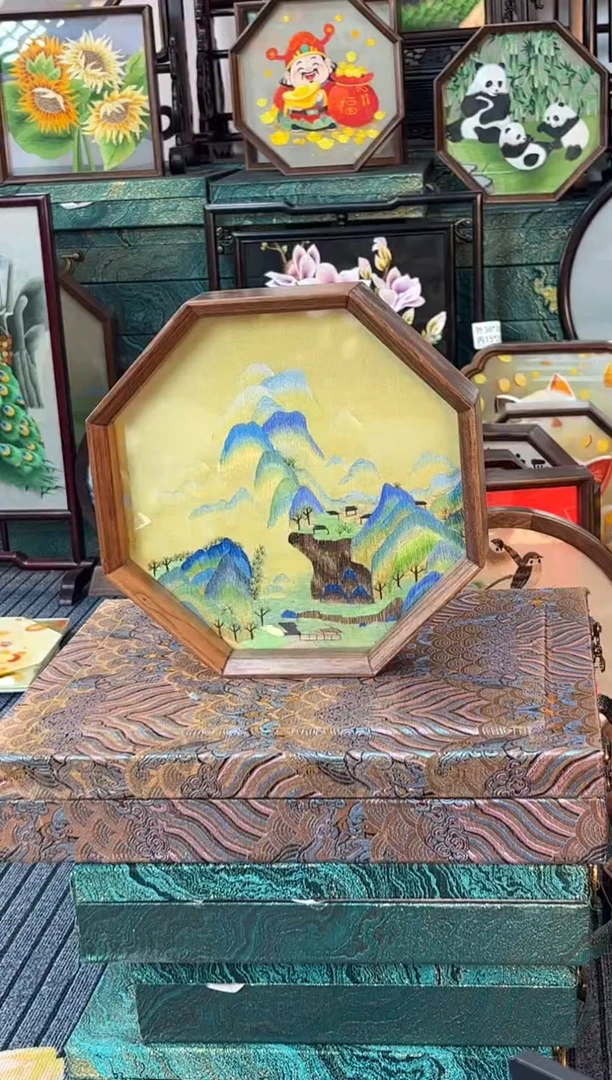 刺绣非遗双面绣摆台