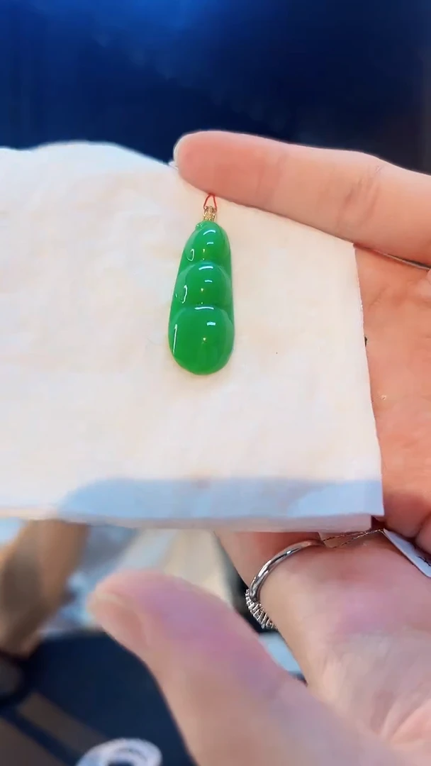 翡翠18K金镶嵌颈饰缅料A货/支持复检/一件
