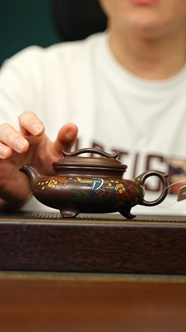 茶壶紫砂宜兴原矿 手工 紫砂壶容量300CC