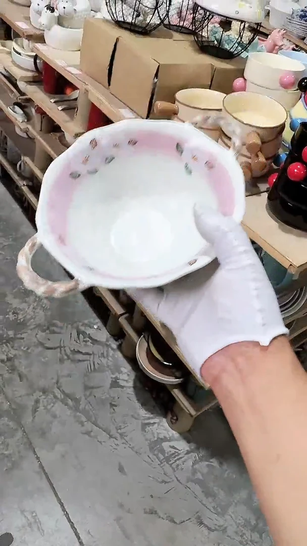瓷片粗陶双耳 微瑕凑满20元包邮
