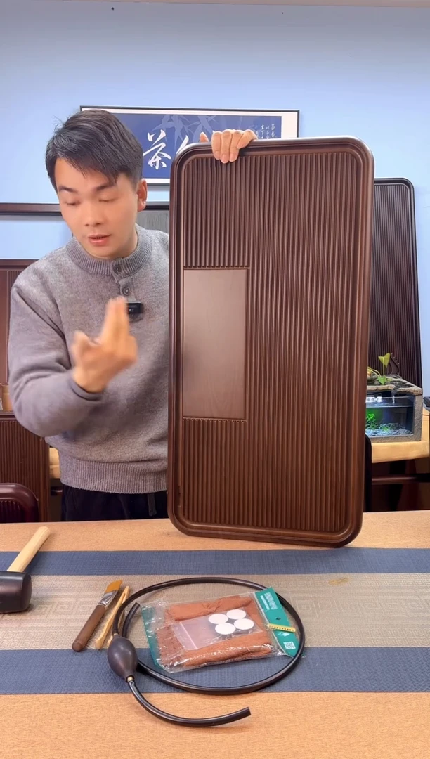 【闪购商品】凌龙黄色款式茶盘80*40*4