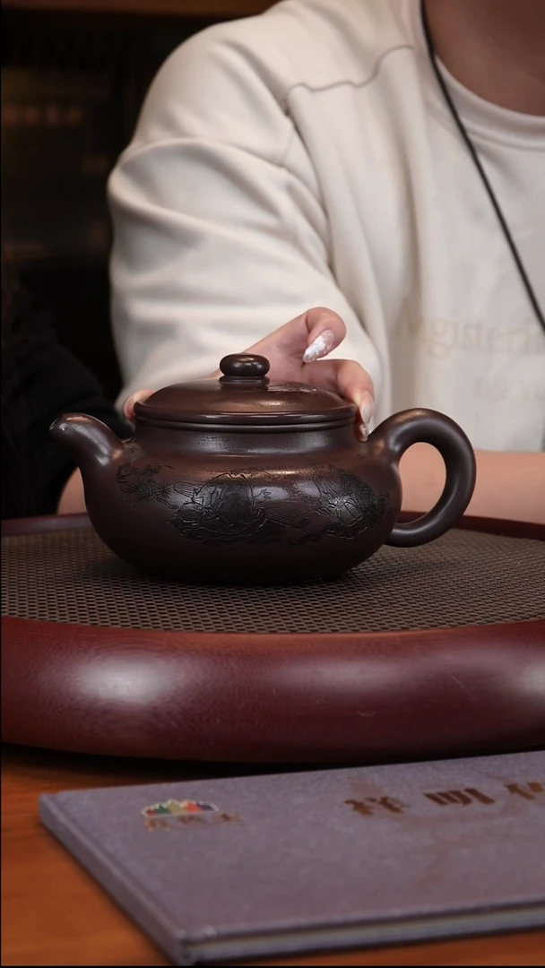 【闪购商品】紫砂茶壶1-57 YXM仿古百目紫泥680cc