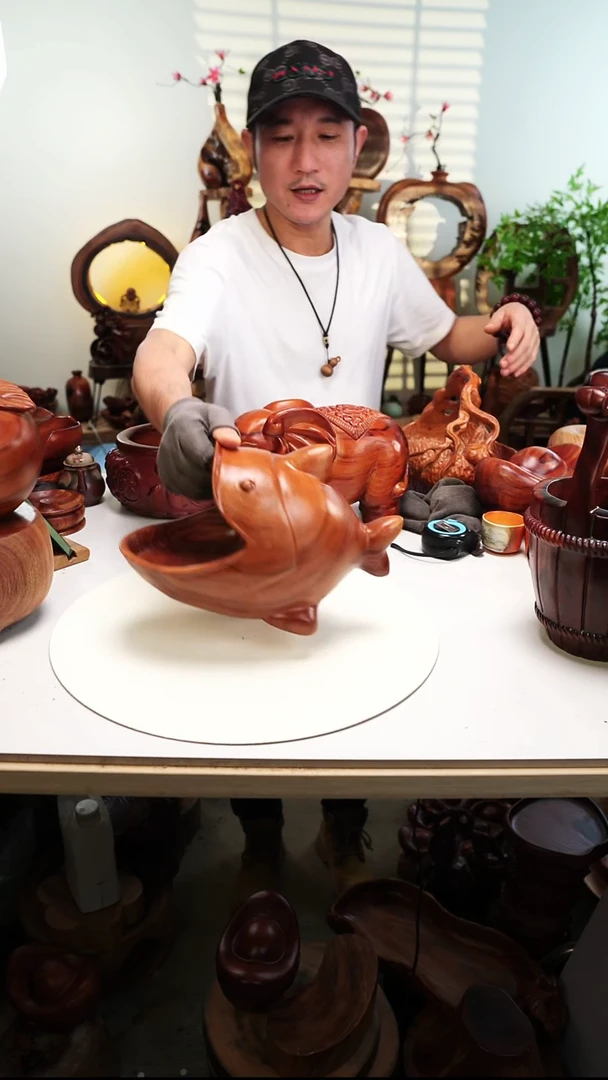 木香樟木摆件/鲸鱼收纳