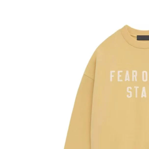 E新款黄色圆领卫衣