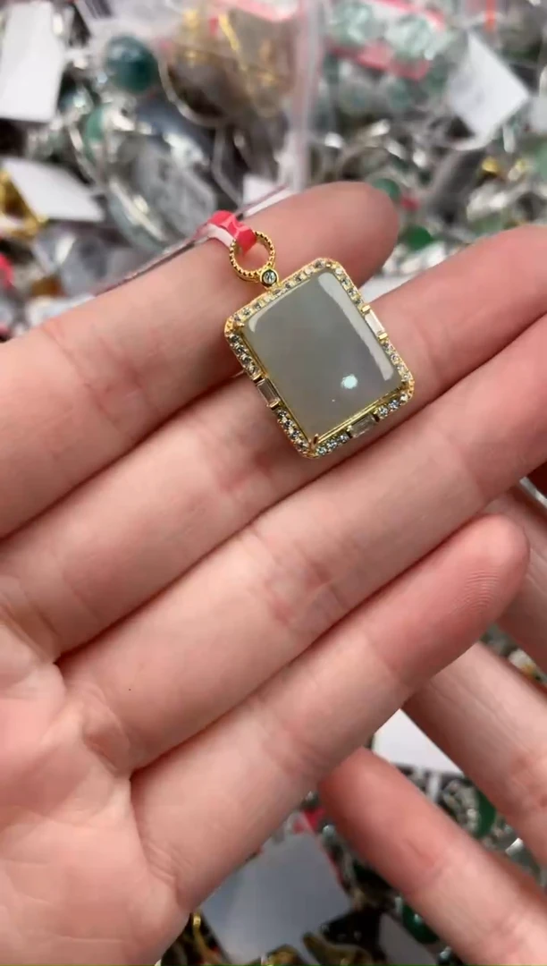 银S925镶嵌戒指翡翠10               10