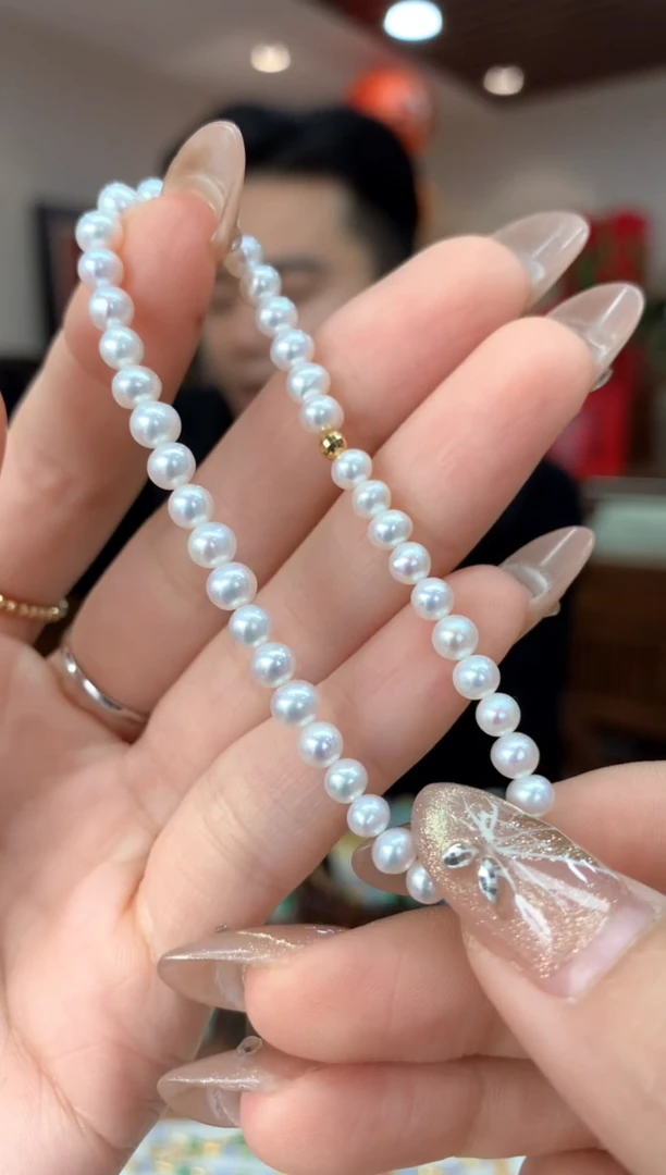 【闪购商品】淡水珍珠手链18K金镶嵌手链多样性发货1件
