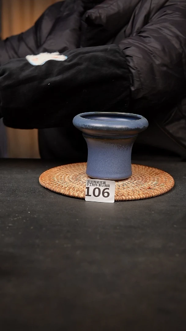 【闪购商品】瓷片106泥泥手工花盆口9高9