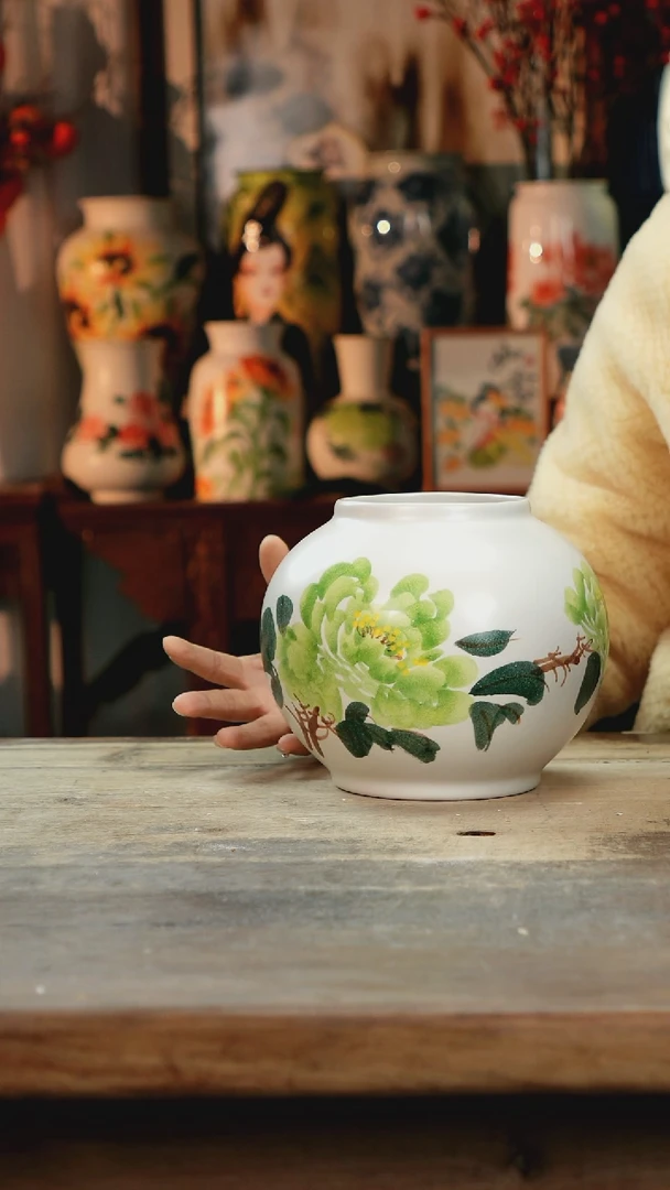 【闪购商品】瓷片景德镇纯手工釉下彩精品花瓶