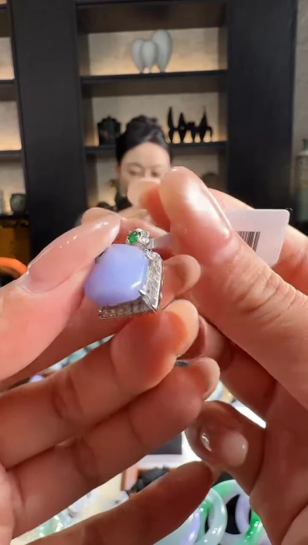 颈饰银S925镶嵌翡翠57