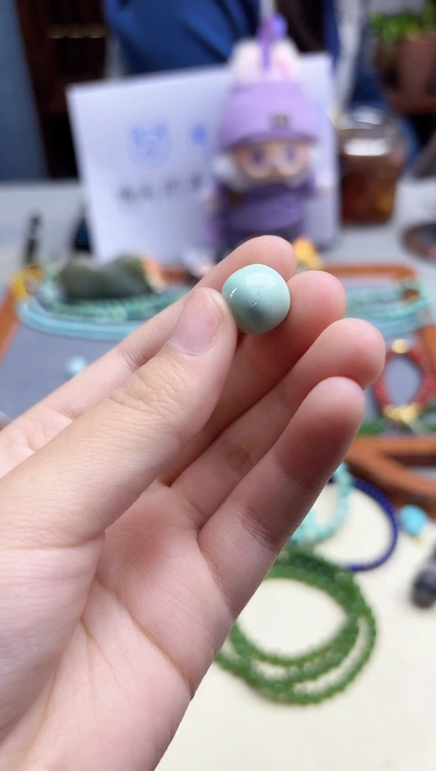 未镶嵌绿松石挂件松石单珠配饰GW微划痕