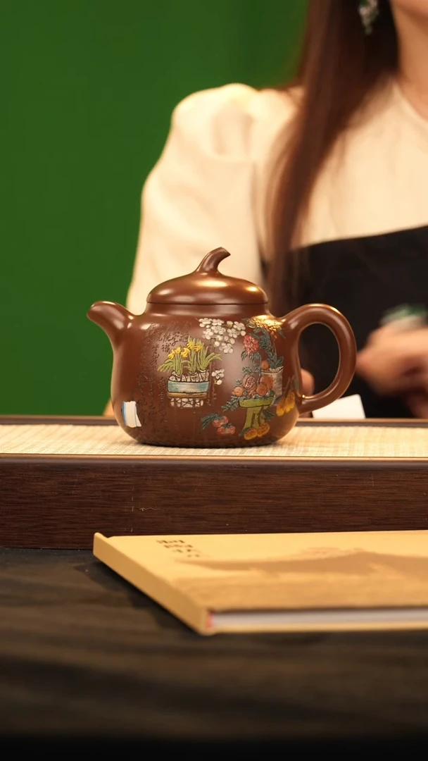 茶壶紫砂GYC茄段 紫泥400cc-盖杯