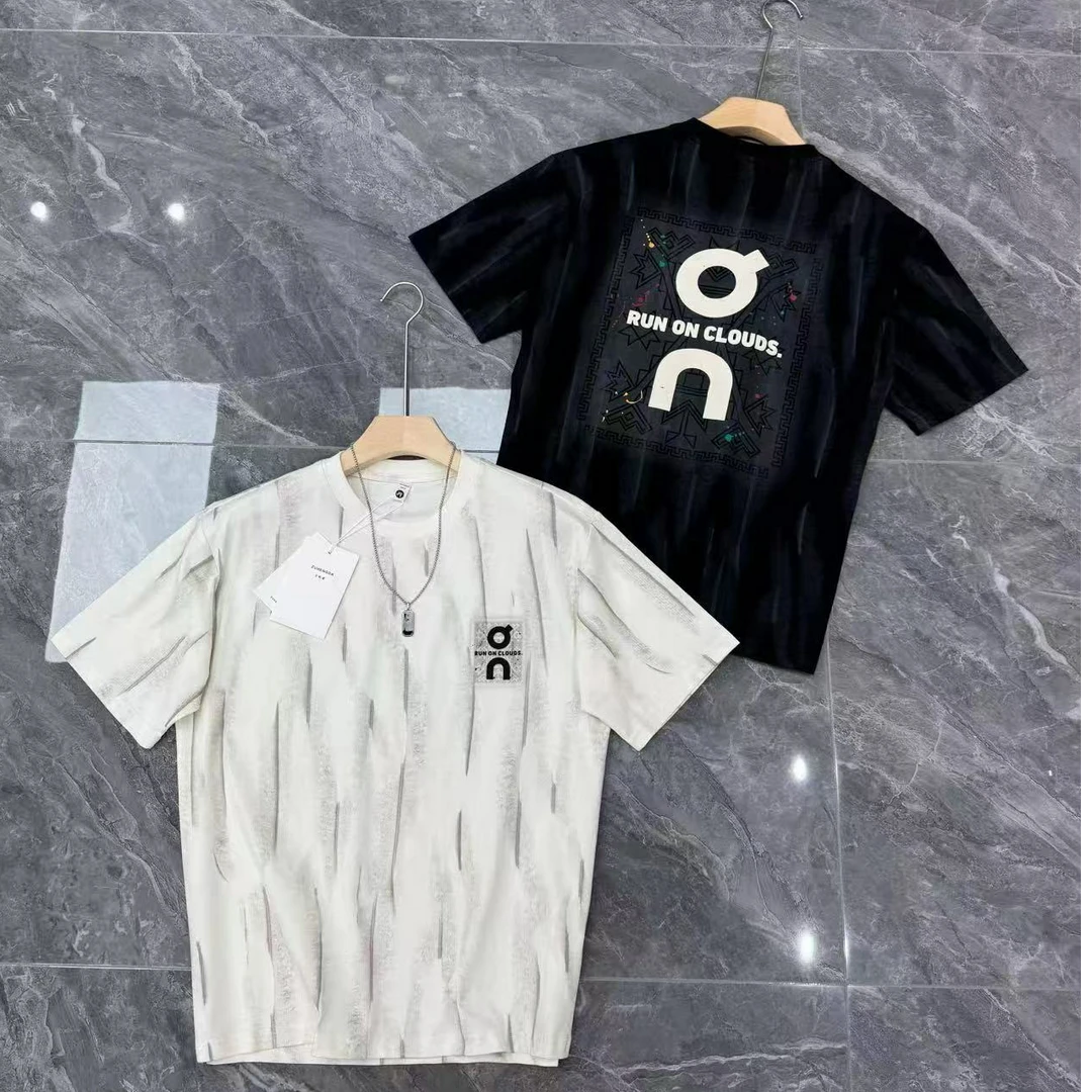 夏季新款时尚百搭韩版休闲渐变圆领T恤短袖3843