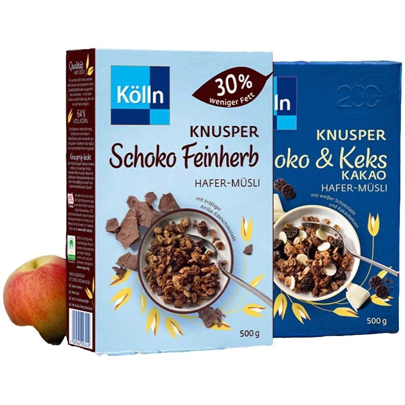 康陇麦德国进口巧克力烘焙燕麦片营养早餐代餐露营必备谷物