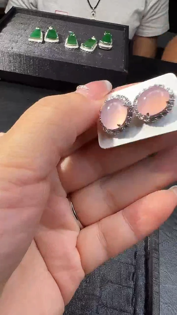 玛瑙/玉髓耳钉未镶嵌62839/多样性/发一件