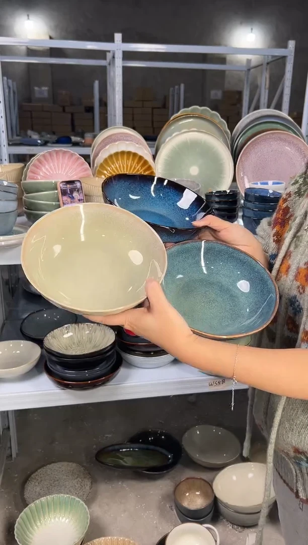 陶瓷外贸尾货瑕疵满20包邮X3菜碗组合