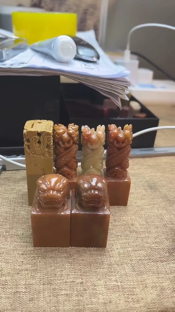 【闪购商品】老挝石248寿山石龙戏珠+610正脸龙戏珠