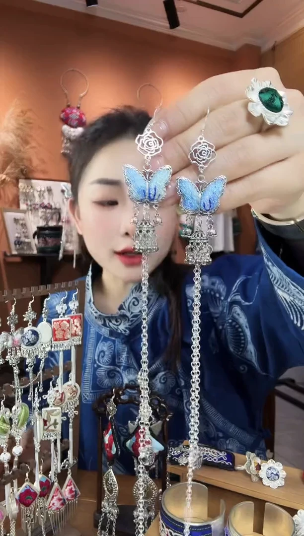 刺绣纯手工民族风耳环