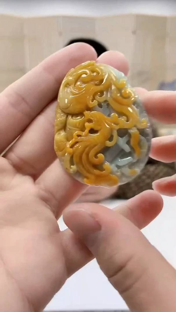 【闪购商品】定制翡翠未镶嵌4812bb-毛货挂件23