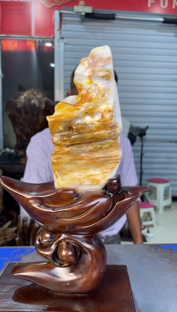 未镶嵌摆件硅化玉62