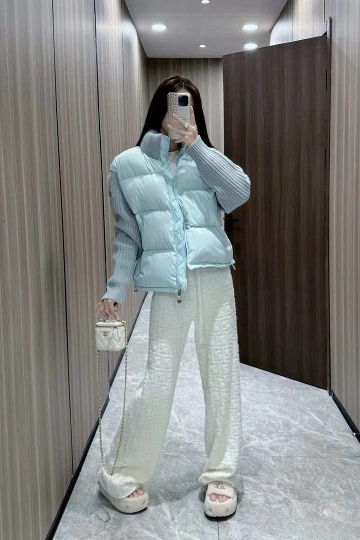 老钱风水貂绒白色阔腿裤女秋冬款高腰宽松显瘦休闲时尚垂感拖地裤