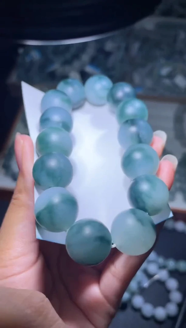未镶嵌定制翡翠独**裁天然缅甸翡翠手串50