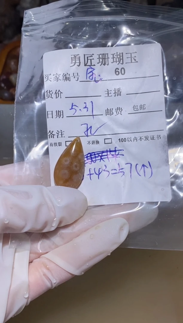 硅化玉颈饰未镶嵌60