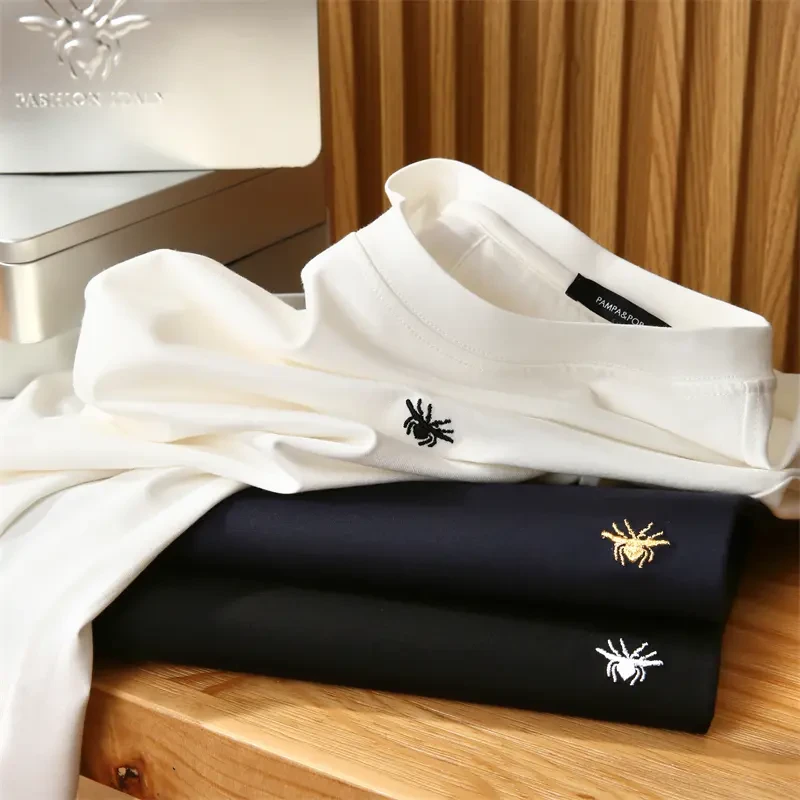 经典小蜜蜂 夏季轻奢风男女情侣舒适舒适免烫百搭休闲圆领短袖T恤