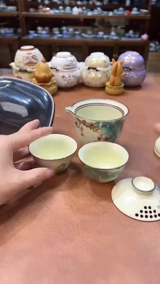 真的很便宜会开片的旅行茶具