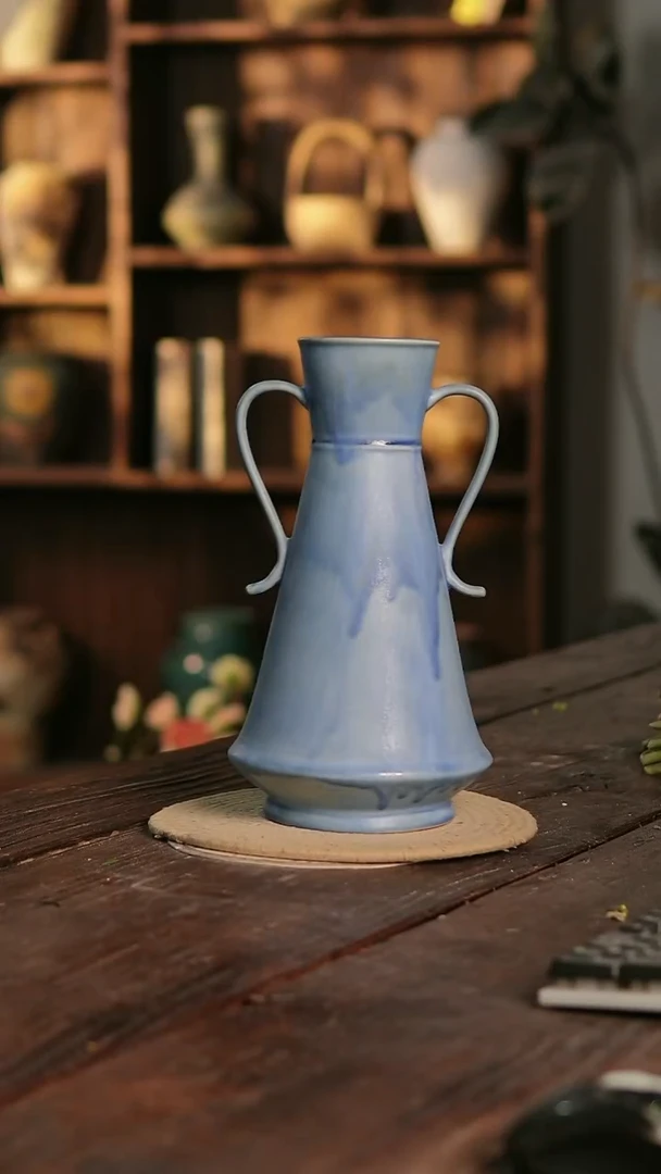 摆件24-311 陶瓷花器高30口径8