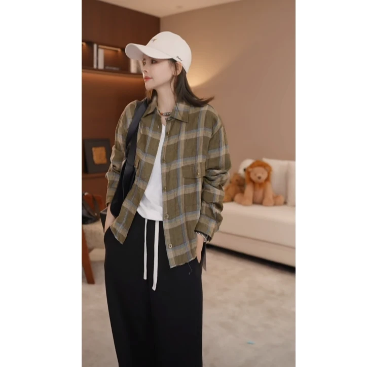 LAZYVISION休闲风格子女士衬衫ZMD-25823小小