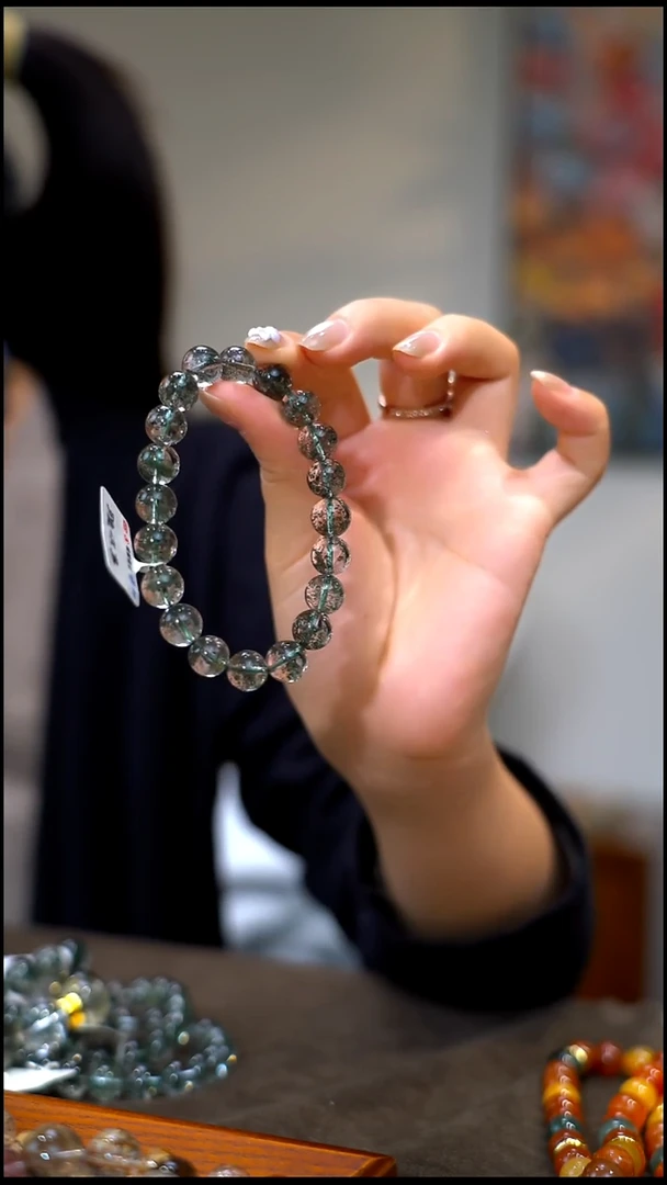 未镶嵌手链水晶绿幽灵