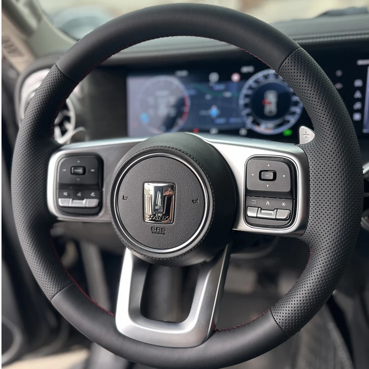 坦克300 500手缝方向盘套专车专用大狗长城H6风骏5/7真皮把套