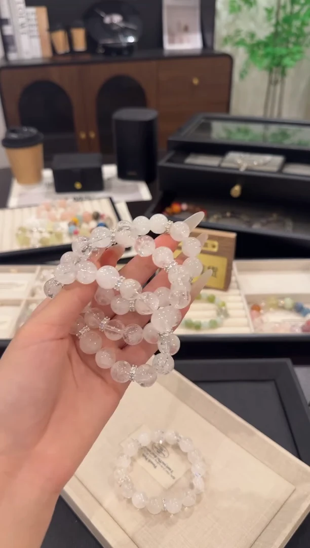 水晶手链合金白阿赛x965