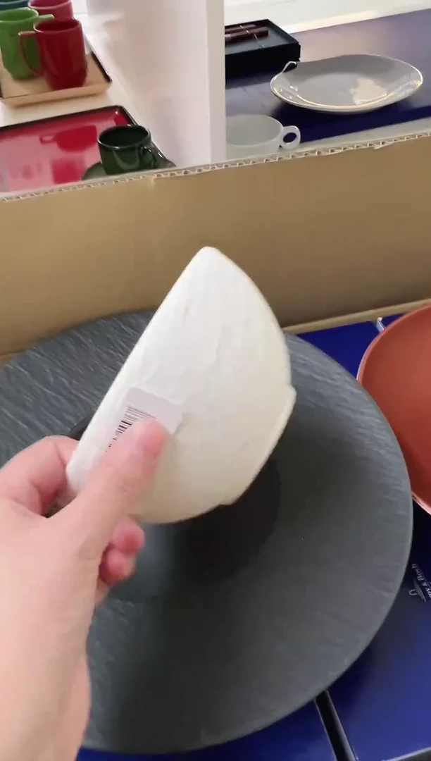 瓷唯宝岩石饭碗14cm 白色