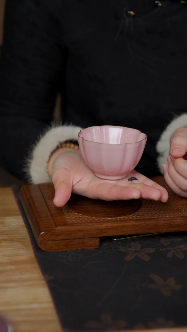 【闪购商品】云隐造物  粉色海棠杯