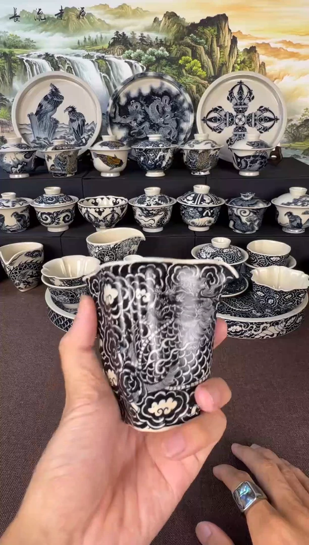 杯子云墨麒麟公道杯