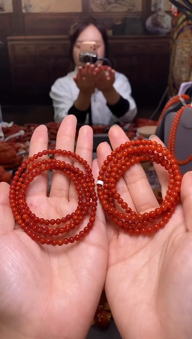 【闪购商品】南红玛瑙手串未镶嵌南红玛瑙手串4mm