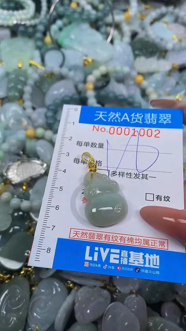 颈饰未镶嵌翡翠净货挂件-1002
