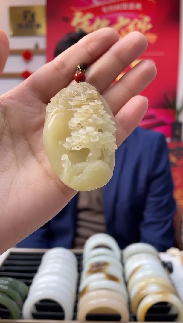 【闪购商品】和田玉颈饰未镶嵌山水挂件发一件