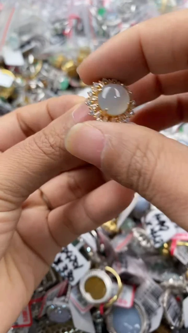 银S925镶嵌戒指翡翠222                  2